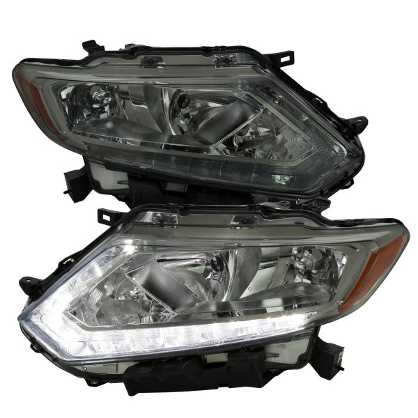 Spec-D Headlights Nissan Rogue (2014-2016) w  LED DRL Bar on Sale