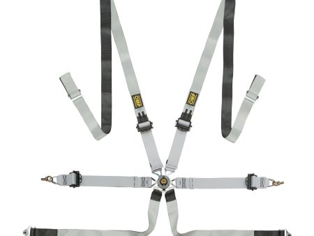 OMP One-D 2 Pull Up Safety Racing Harness [FIA 8853-2016] Black White Online Sale