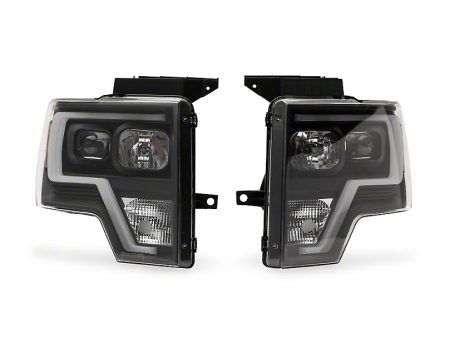 Raxiom Projector Headlights Ford F150 Factory Halogen (09-14) Black Housing  Clear Lens For Discount